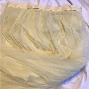 Yellow needle and thread full length skirt